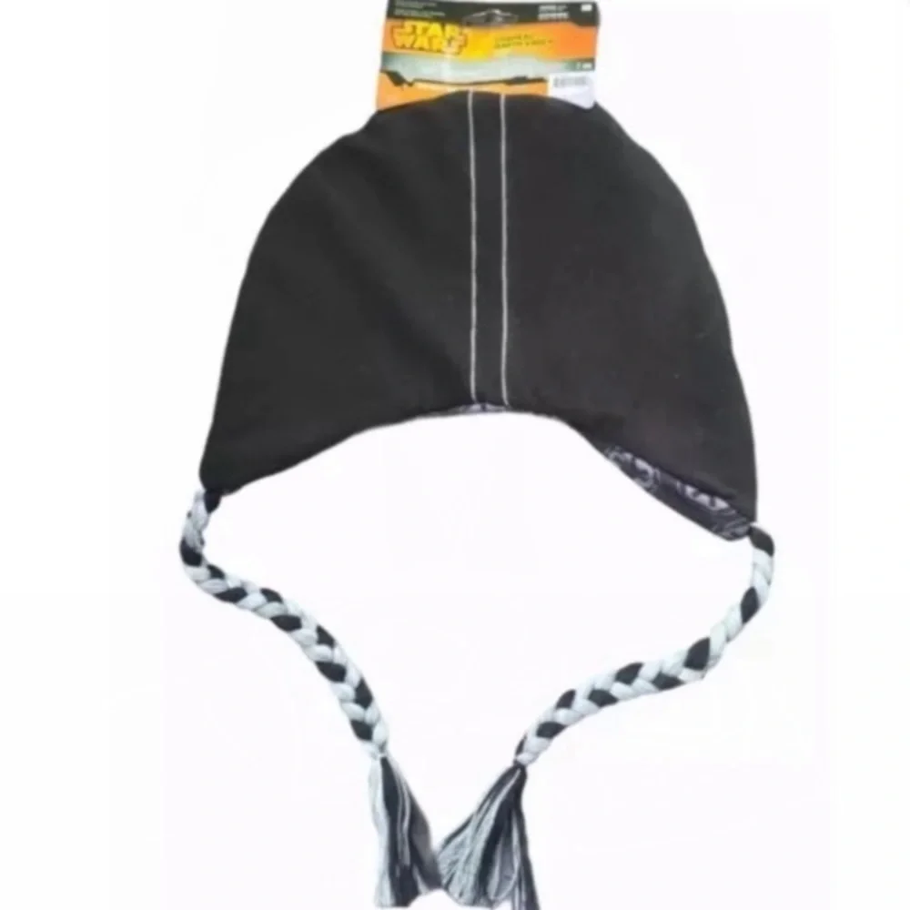 Disney STAR WARS Darth Vader Laplander Black Beanie Cap Hat Ages 8+ One Size